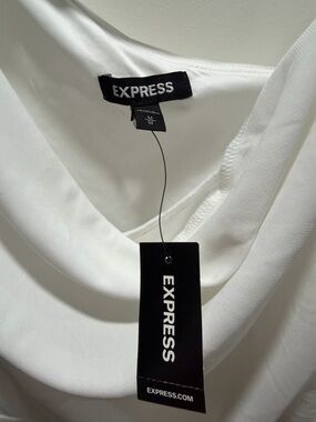 Express White Cowl Neck Blouse